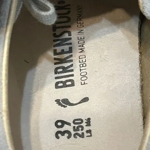 BIRKENSTOCK Ben low stone coin suede lace up shoes sneakers women’s eur 39 new - Picture 3 of 9